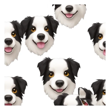 Border collie vestido de bombero sticker