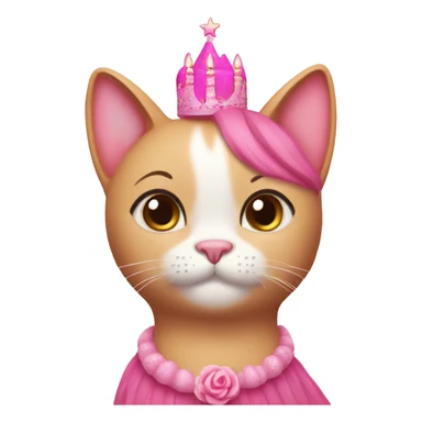 pink Cat birthday princess sticker