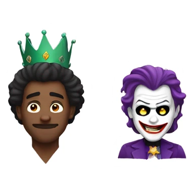 King and joker one person sticker