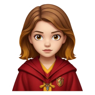 Barbara Palvin as Hermione Granger in her gryffindor robes sticker