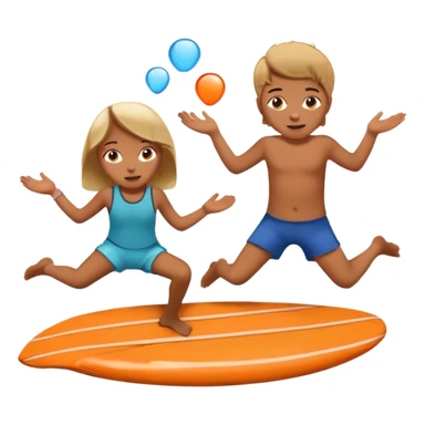 two kids playing at home sticker