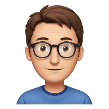 The actor of spongebob tom Kenny a guy with brown hair and glasses sticker