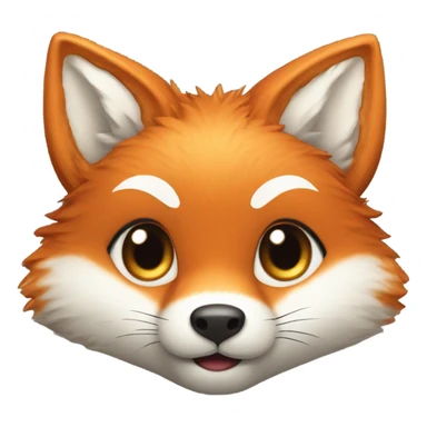 photorealistic detailled kawaii fox with reflex sticker