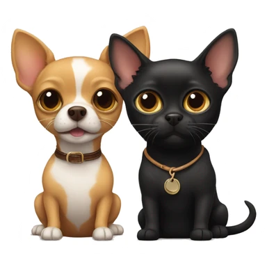 Cinnamon Chihuahua, and Brown, black Scottish cat  sticker