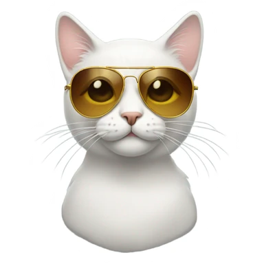 Cat wearing aviators sticker