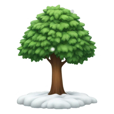 Tree with snow  sticker