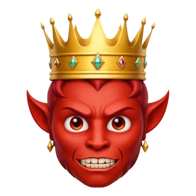 A devil with a crown  sticker