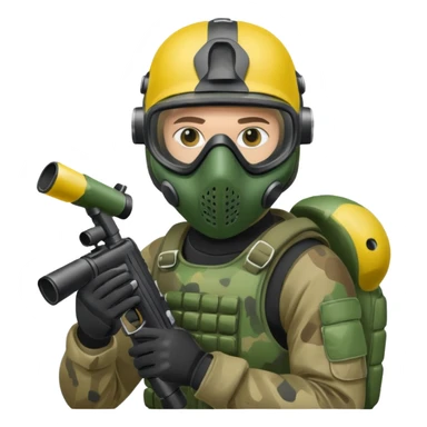 paintball player sticker