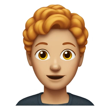 older woman with short ginger hair sticker