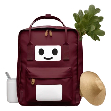 fjallraven kanken maroon tote bag sticker