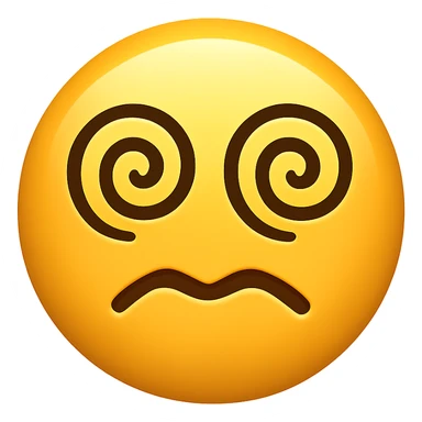 face with spiral eyes emoji sticker