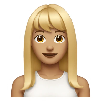 straight-haired blonde woman with bangs sticker