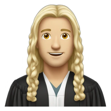 graduate White Male long Hair emoji sticker