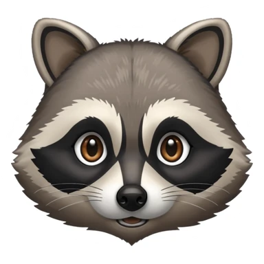 Raccoon face sticker