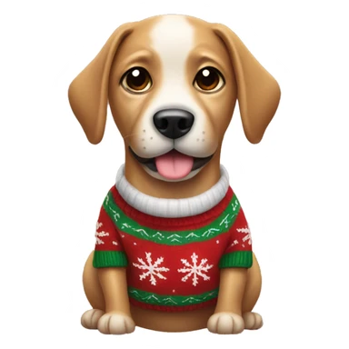 Dog with Christmas sweater  sticker