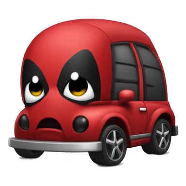 Deadpool with red car sticker