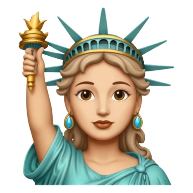 Lady Liberty with light skin sticker