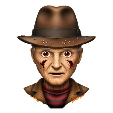 glitter freddy krueger sticker