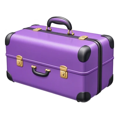 purple suitcase sticker
