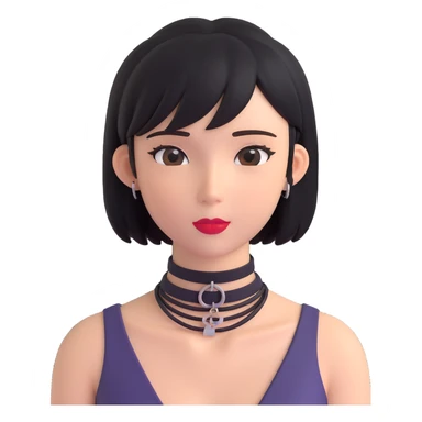 Black goth  Choker sticker