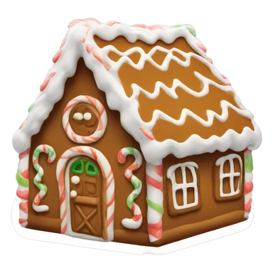 ginger bread house sticker