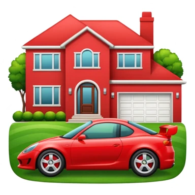 car sport in front of a normal house sticker