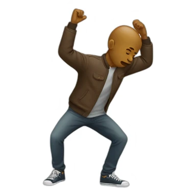 A man who’s doing a dab sticker