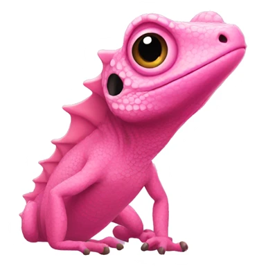 a lizard in pink sticker