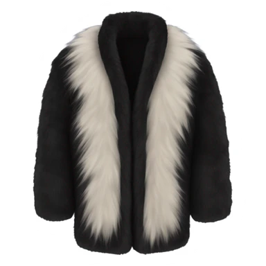 Fur coat black sticker