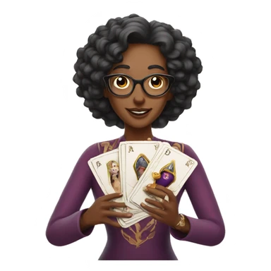 Magic Teacher with tarot cards in hands sticker