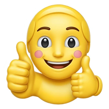 thumbs up emoji, positive and bold sticker