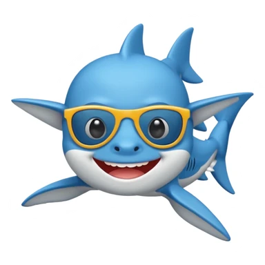baby sharks wearing sunglasses  sticker
