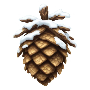 Snowy pinecone sticker