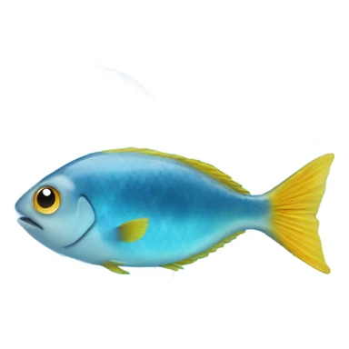 Blue clear Heart made out of water with fish swimming inside  sticker