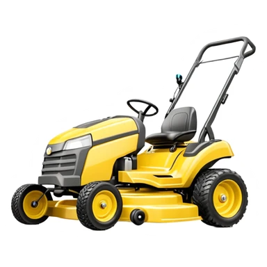 Yellow zero turn lawn mower sticker