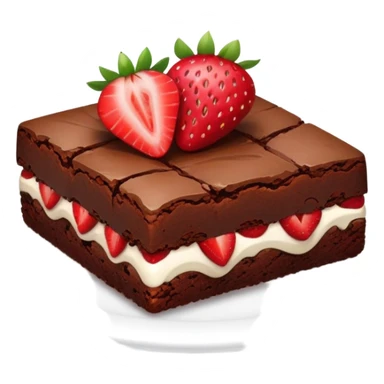 brownie with strawberry sticker