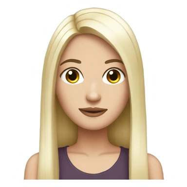 black straight hair , white girl  sticker