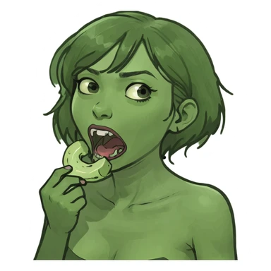 girl choking sticker