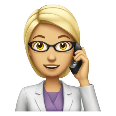 Business Woman talking on cell phone sticker