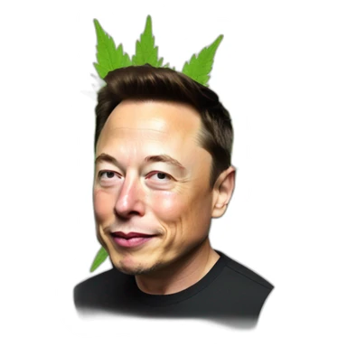elon musk high on weed sticker