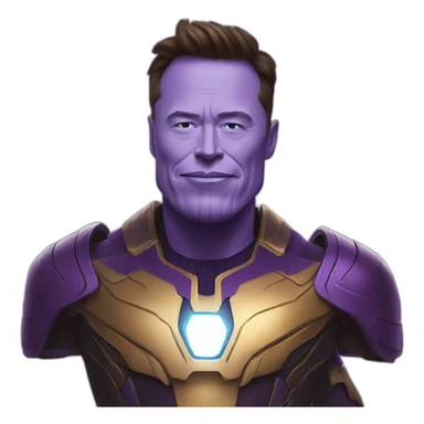 Elon musk as thanos sticker