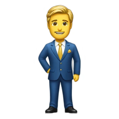 Posh-man-with-blue-suit-offering-goldbar sticker