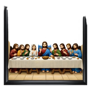 the last supper in painting frame
















 sticker