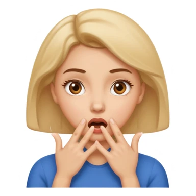 suprised angle, hands on cheeks sticker