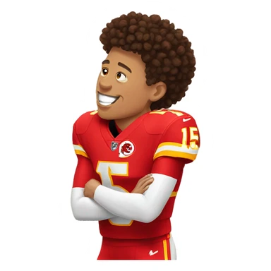 Patrick mahomes kissing sticker
