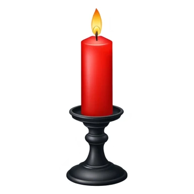 Sanguine-Red candle on a black stand sticker
