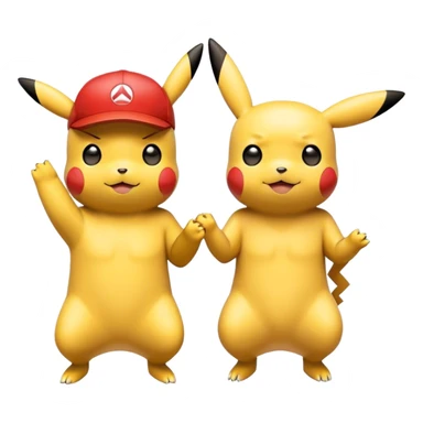 ￼ Pikachu and ash sticker