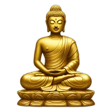 golden Buddha stand sticker