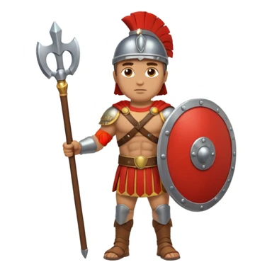 roman soldier with shield sticker