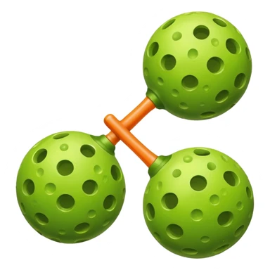 Two pickleballs sticker